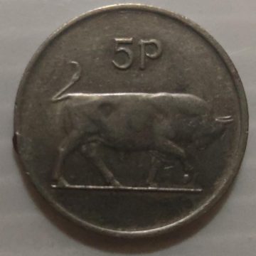 IRELAND 5 PENCE 1985(USED)