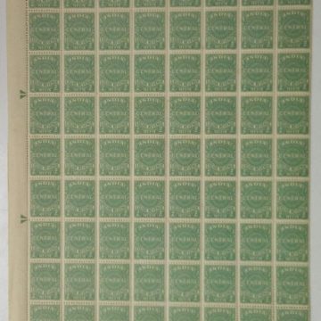 India Fiscal Rs.2 Excise Revenue stamp (72 stamps Half SHEET)