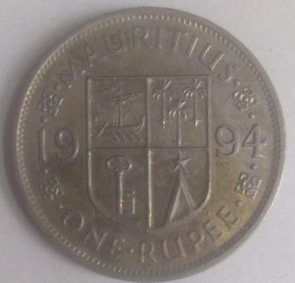 MAURITIUS 1 RUPEE 1994(used) - Image 2