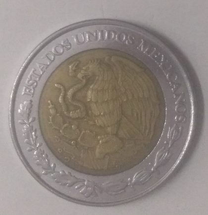 MEXICO 5 DOLLAR 1999(used) - Image 2