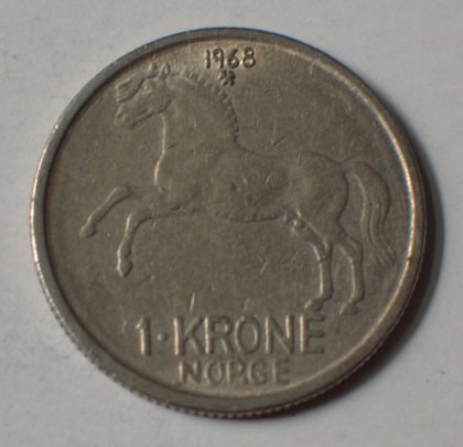 NORWAY_1 KRONE_1968 (used) - Image 2