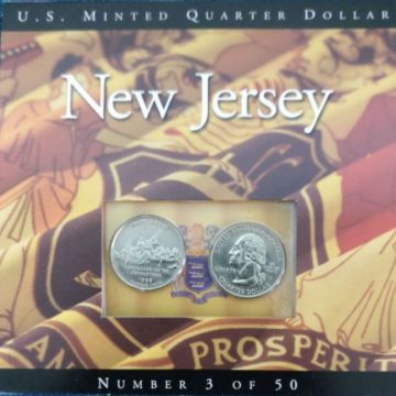 United States Quarter Dollar New Jersey State 2 Coins (# 3/50) UNC