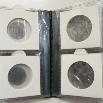Pocket Coin Wallet with Coin Holders -Fine Quality-Fresh Stock 6 pages / 12 Capacity (FC)