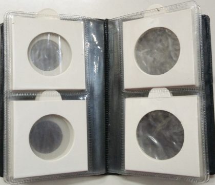 Pocket Coin Wallet with Coin Holders -Fine Quality-Fresh Stock 6 pages / 12 Capacity (FC)