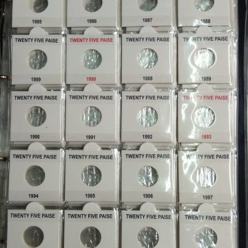 Republic India Definitive Coins 1950-2023 Mint Wise – #1400+ ( WITH COIN HOLDERS & STICKERS ONLY ) ( NO COINS )(5 Albums)