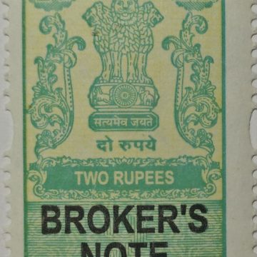 India Fiscal Rs.2 Broker's Note Stamp