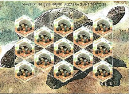 Aldabra Giant Tortoise (Set of 4 Sheetlets) - Image 2