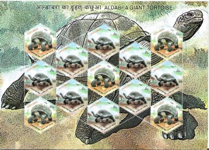 Aldabra Giant Tortoise (Set of 4 Sheetlets) - Image 4