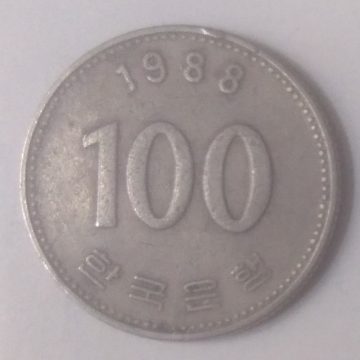 SOUTH KOREA 100 WON 1988(used)