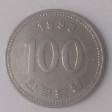 SOUTH KOREA 100 WON 1993(used)