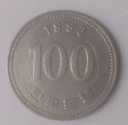 SOUTH KOREA 100 WON 1993(used)