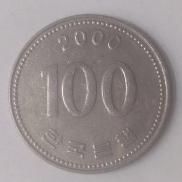 SOUTH KOREA 100 WON 2000(used)