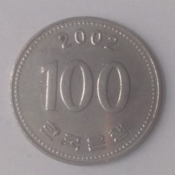 SOUTH KOREA 100 WON 2002(used)