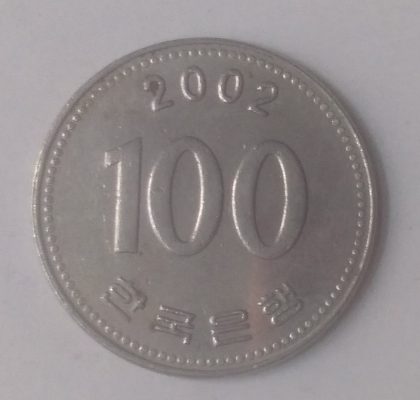 SOUTH KOREA 100 WON 2002(used)