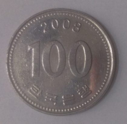 SOUTH KOREA 100 WON 2008(used)