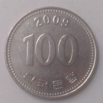 SOUTH KOREA 100 WON 2009(used)