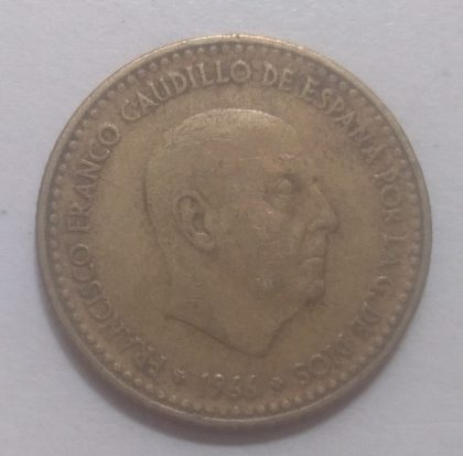 SPAIN 1 PESETA 1966(used)