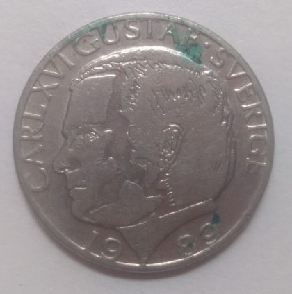 SWEDEN 1 KRONA 1989(used) - Image 2