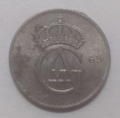 SWEDEN 25 ORE 1965(used) - Image 2