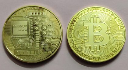 Gold and Silver  Physical Cryptmint Bitcoin BTC Collectable