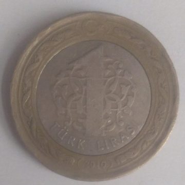 TURKEY 1 TURK LIRASI 2010(used)