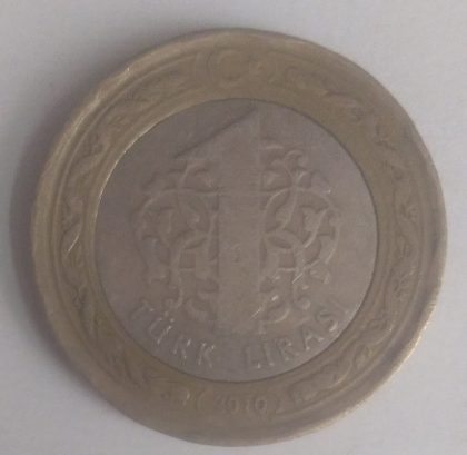 TURKEY 1 TURK LIRASI 2010(used)