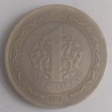 TURKEY 1 TURK LIRASI 2012(used