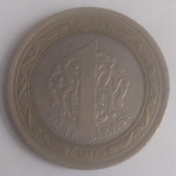 TURKEY 1 TURK LIRASI 2014(used)