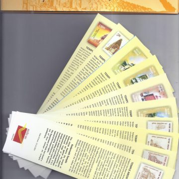 Bookmarks Depicting Stamps Temple & Temple Architecture Theme