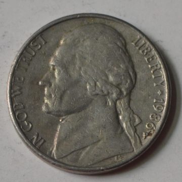 U.S.A. 5- CENT 1986(used)