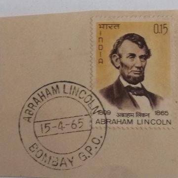 15 Apr.'65 Death Centenary of Abraham Lincoin. 1st Day Cancellation