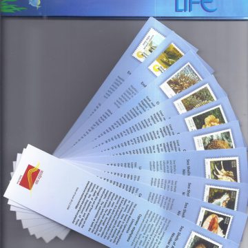 Bookmarks Depicting Stamps Underwater Life Theme
