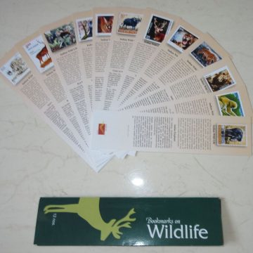 Bookmarks Depicting Stamps Wild Life, Theme