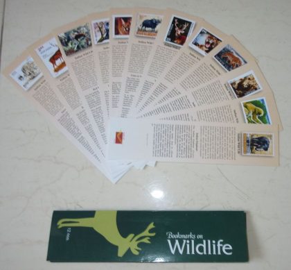 Bookmarks Depicting Stamps Wild Life, Theme