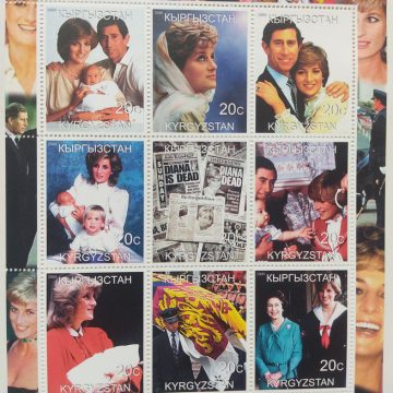 Miniature Sheet of Princess Diana Kyrgyzstan