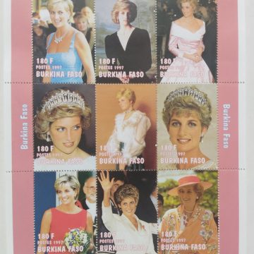 Miniature Sheet of Princess Diana Burkina Faso