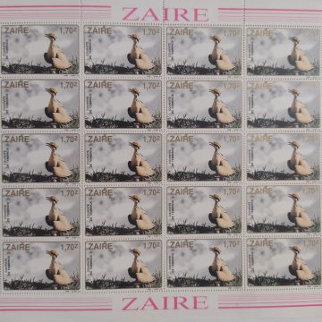Zaire Courvite De Temminck - FULL SHEET 20 STAMPS