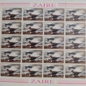 Zaire Grevelot a Triple collier - FULL SHEET 20 STAMPS
