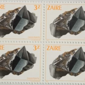 Zaire Cassiterite - Block of 4