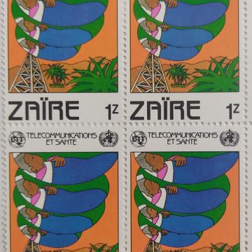 Zaire Telecommunications  et sante - Block of 4
