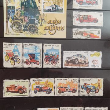 Motor vehicle used stamps (16 stamps)