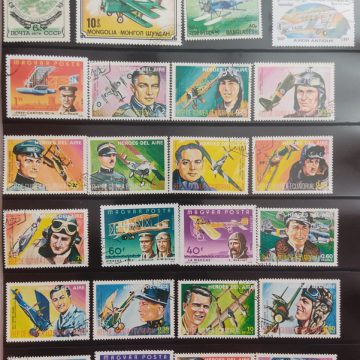 Aviation used stamps (24 stamps)