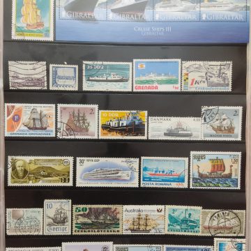 Ships used stamps (30 stamps)