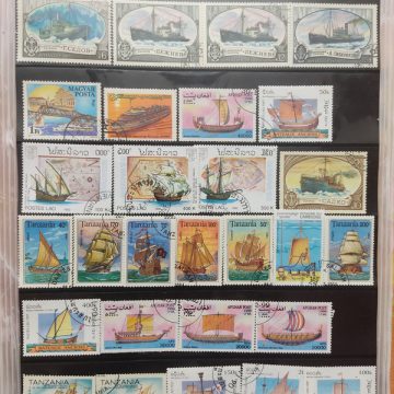 Ships used stamps (28 stamps)