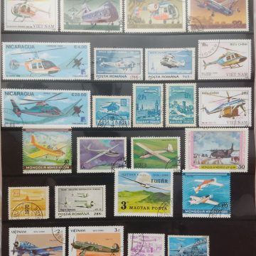 Flights used stamps (25 stamps)