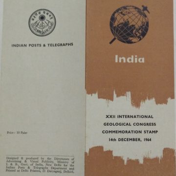 14 Dec. 64 22nd International Geological Congress, New Delhi. Event, Geology, Globe, Hammer (BR)