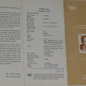 Dr. Yellapragada Subbarow (Pharmaceutical Scientist) Birth Centenary. (BR)