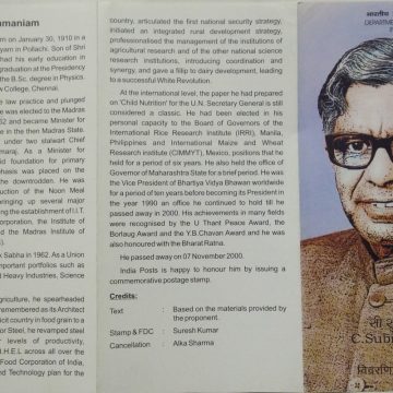 C Subramaniam Personality  (BR)
