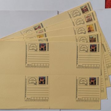 Commemorative post card Heritage Buildings DelhiPatnaShimlaKolkataMumbai Block of 4 set of 5 cards