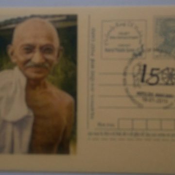 Gandhi postcard  Andpex 1